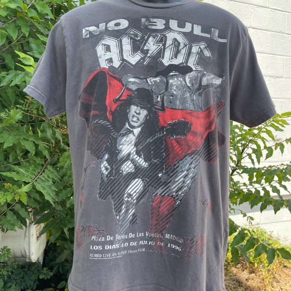 Men's/Unisex Sz Med. Grey 100% Cotton ACDC "No Bull" T-shirt - Picture 6 of 16